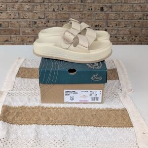 Chaco Cream Comfort Sandals with Adjustable Straps